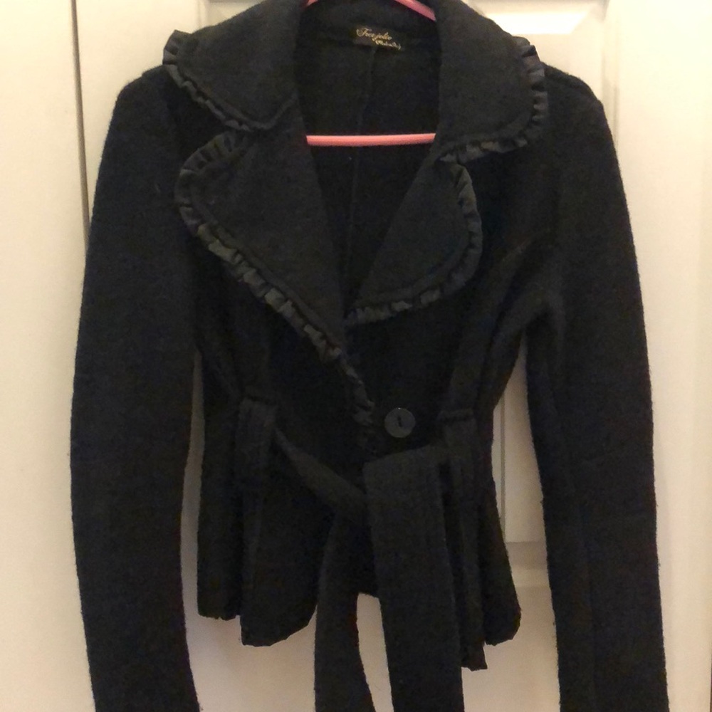 Black wool coat *made in Italy*